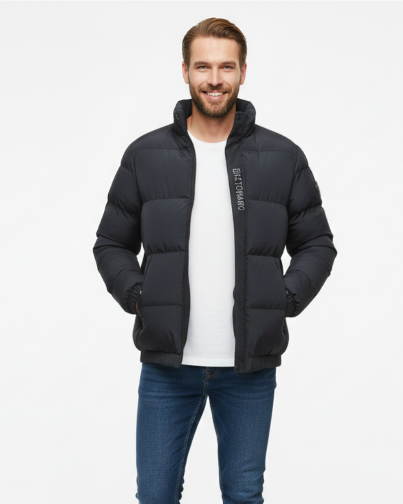 Zykai férfi slim fit steppelt dzseki – vízlepergető, könnyű és meleg puffer kabát