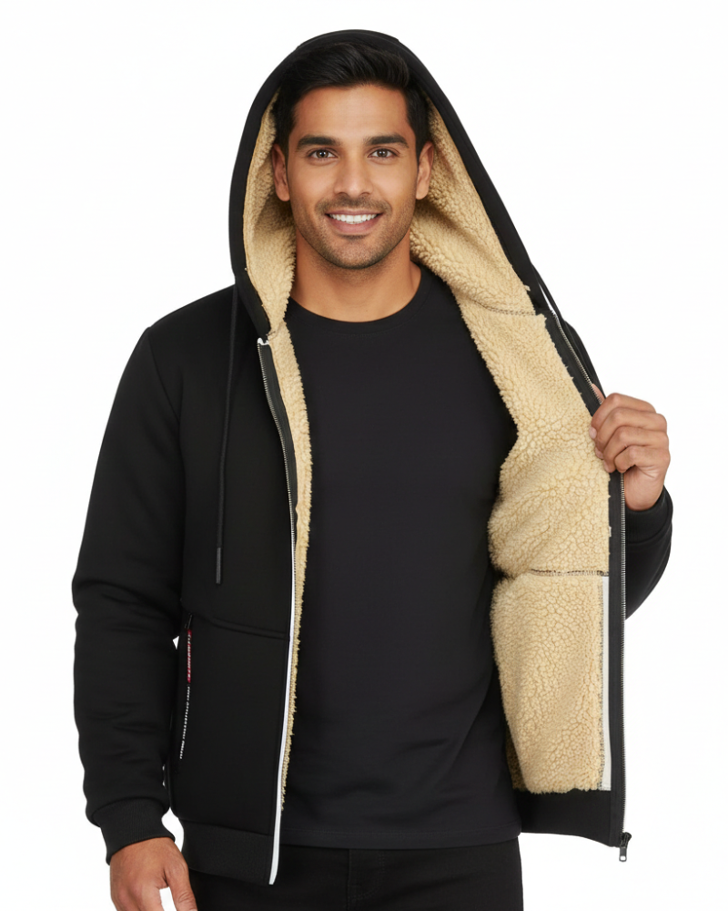 Zedrick Hoodie Zippée Homme – Sweat Doublé Chaud avec Capuche Confortable