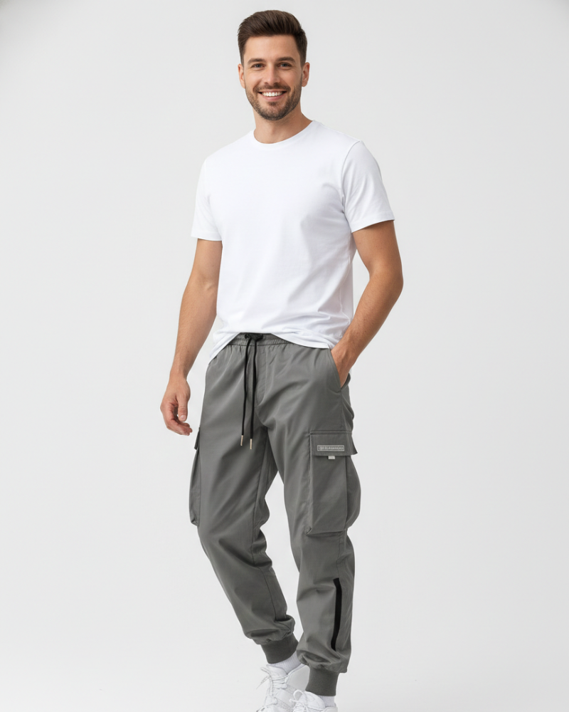 Davis Jogger Cargo Homme – Pantalon Casual Confortable avec Poches Latérales
