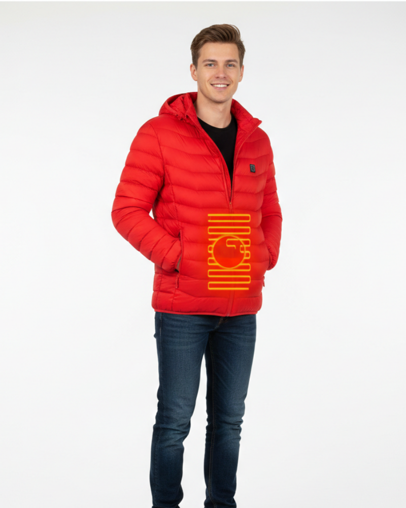 Axel Veste Chauffante Hiver Homme – Softshell Imperméable avec Capuche & Chauffage Intégré