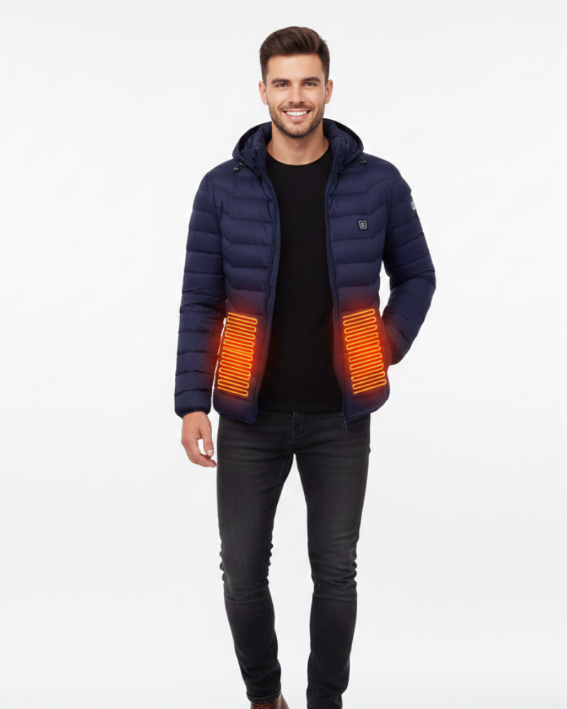 Axel Veste Chauffante Hiver Homme – Softshell Imperméable avec Capuche & Chauffage Intégré