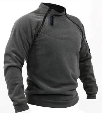 Mandric Pull Homme – Taktischer Fleece-Pullover mit versteckten Taschen & praktischen Schulterreißverschlüssen