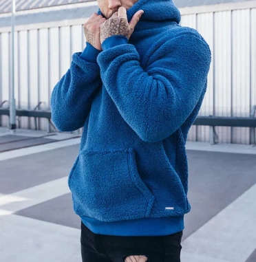 Aelfwine Sudadera con Capucha Hombre – Hoodie Suave en Polar con Bolsillo Canguro y Forro Cómodo
