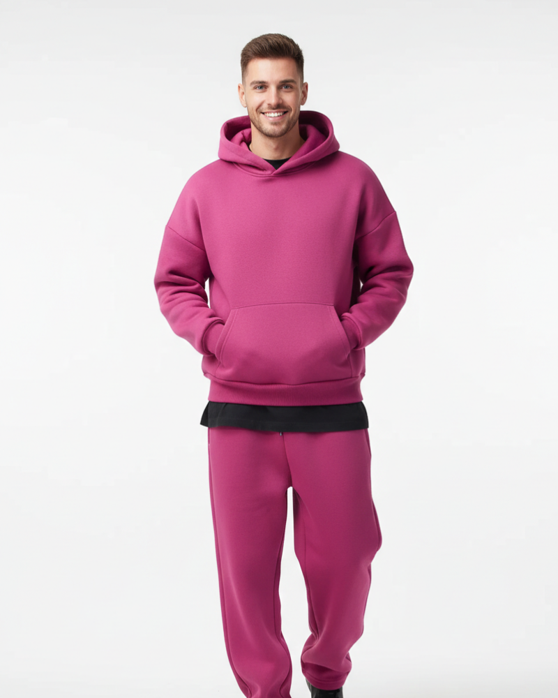 Kai Ensemble Jogging Homme – Hoodie Uni & Pantalon Confort, Coupe Décontractée