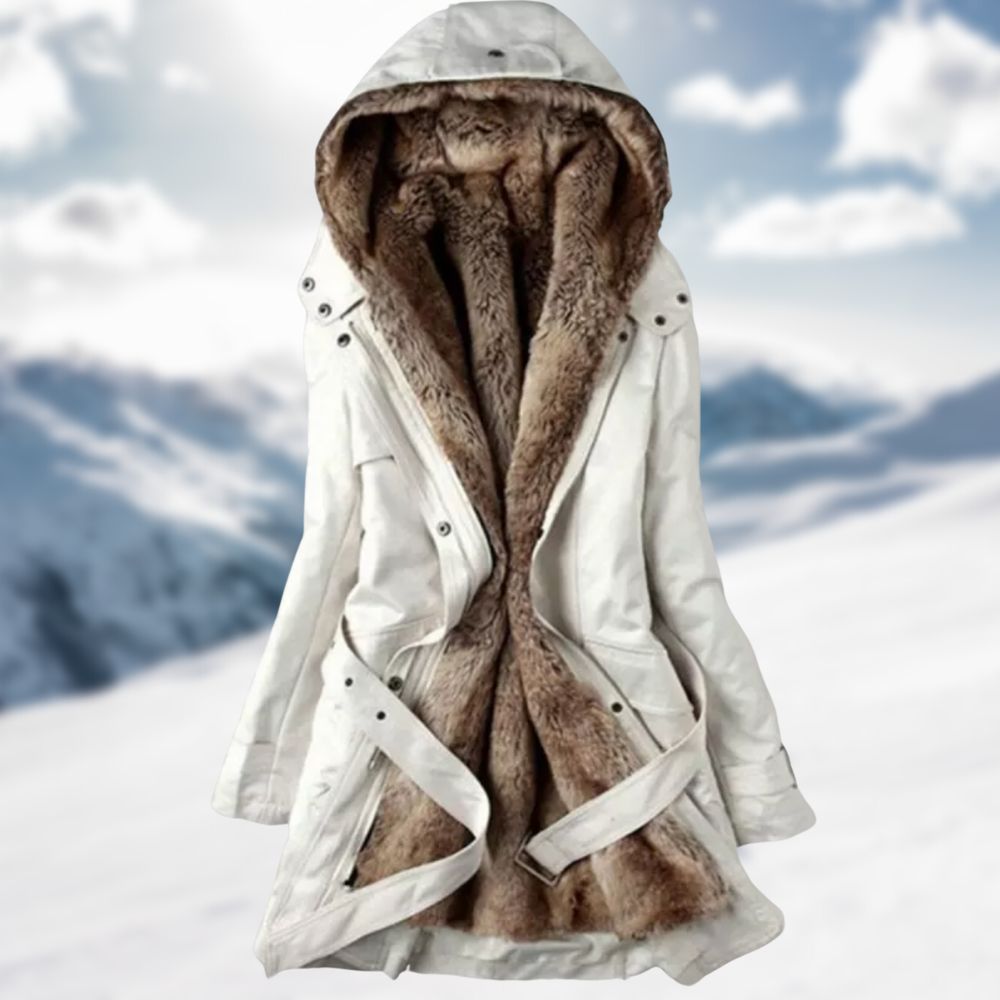 Sadie Long Parka for Women – Hood lined with faux fur and adjustable waist