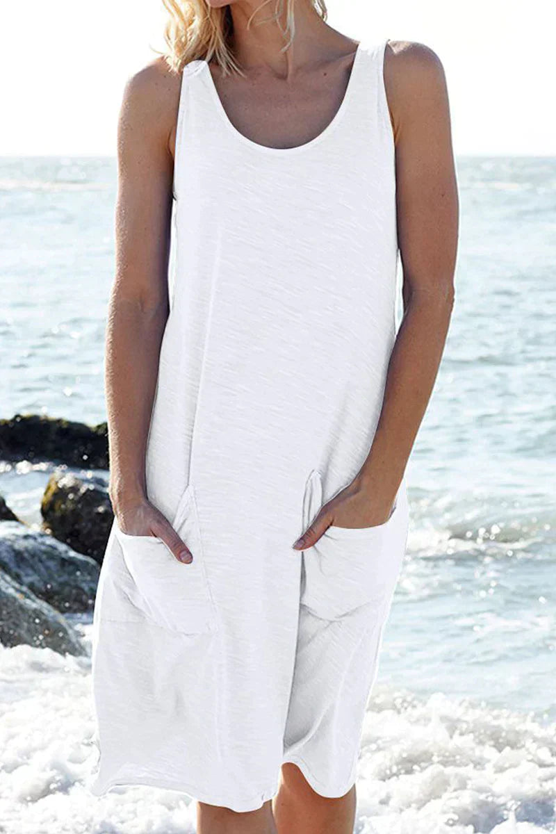 Kyrene Vestido de Praia Elegante – Vestido Leve e Arejado para Verão Sofisticado e Descontraído
