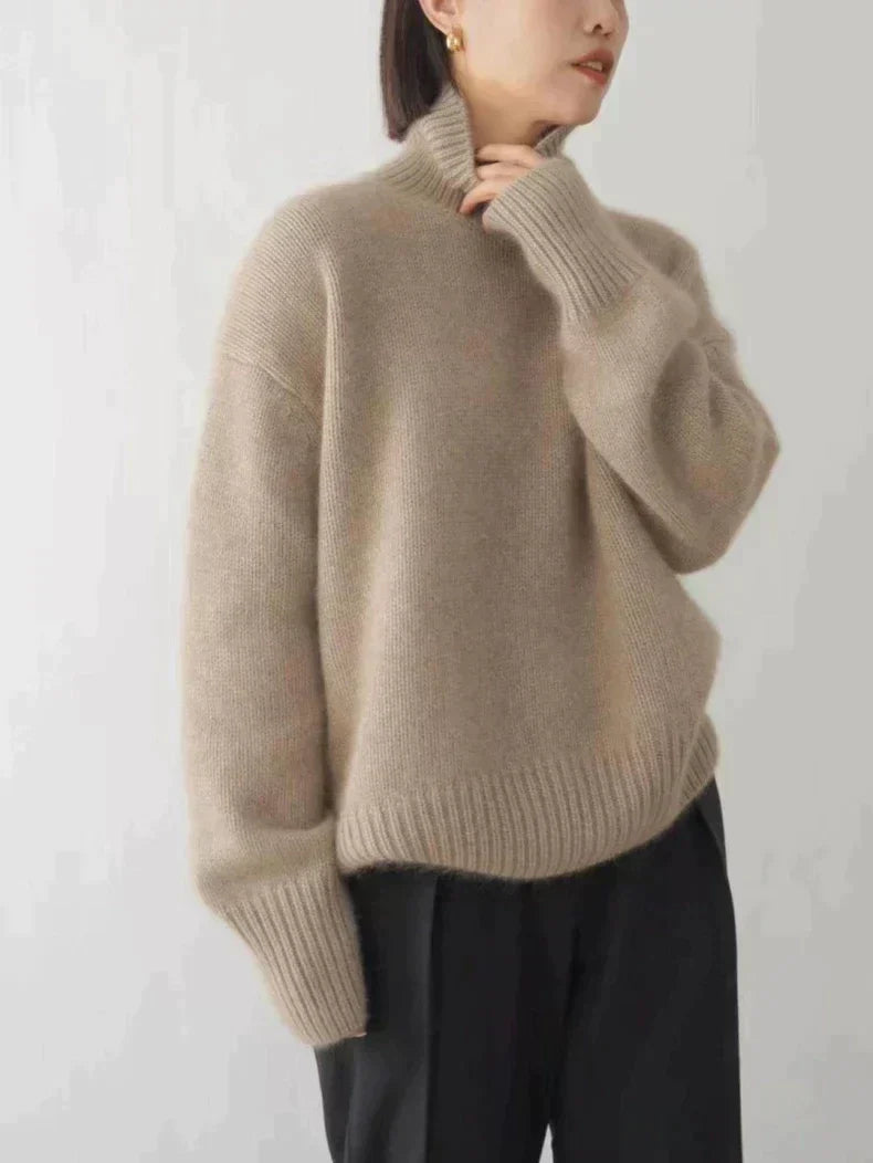 Lynn Pull Femme – Col Roulé en Laine Douce & Élégant pour Look Chic d’Hiver