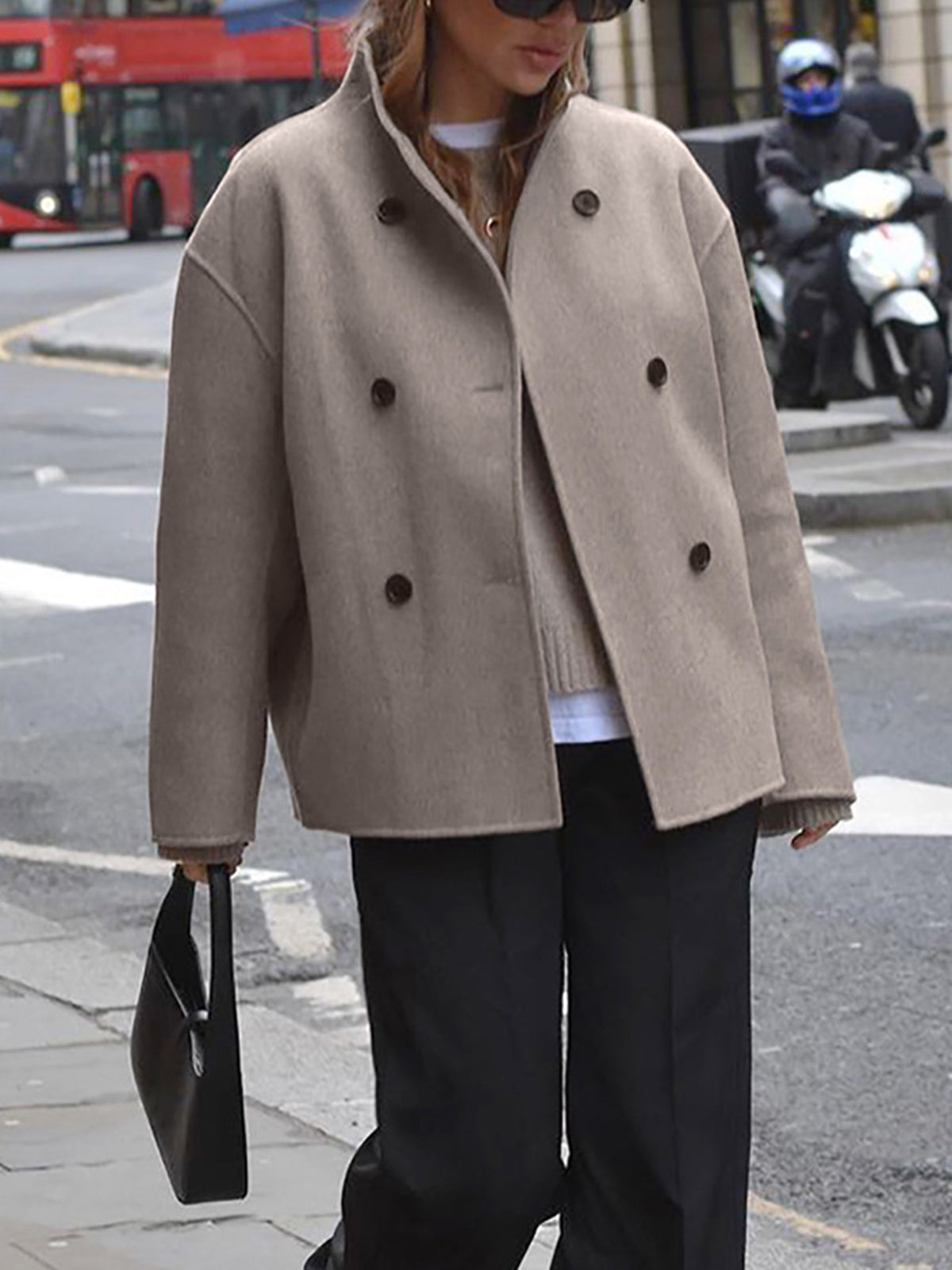Louisa Coat Woman Autumn Winter – Warm, Elegant with Buttons and Casual Fit