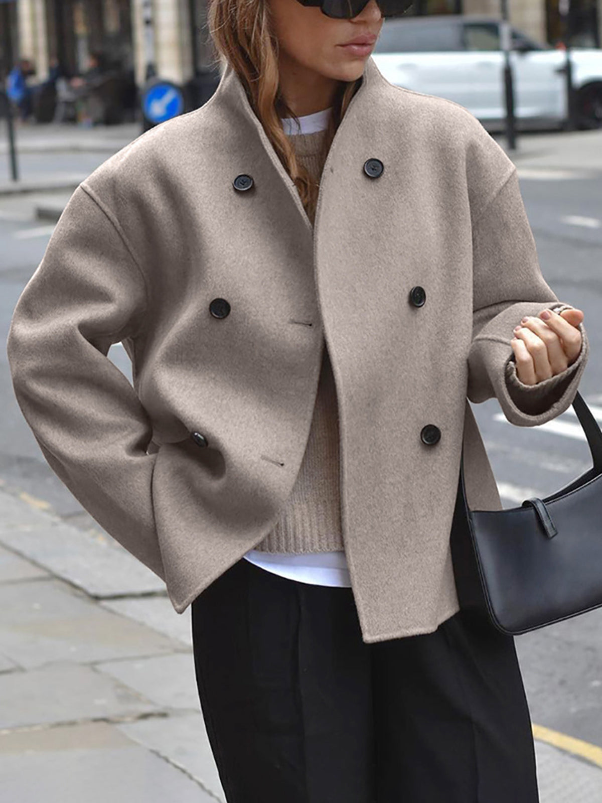 Louisa Coat Woman Autumn Winter – Warm, Elegant with Buttons and Casual Fit