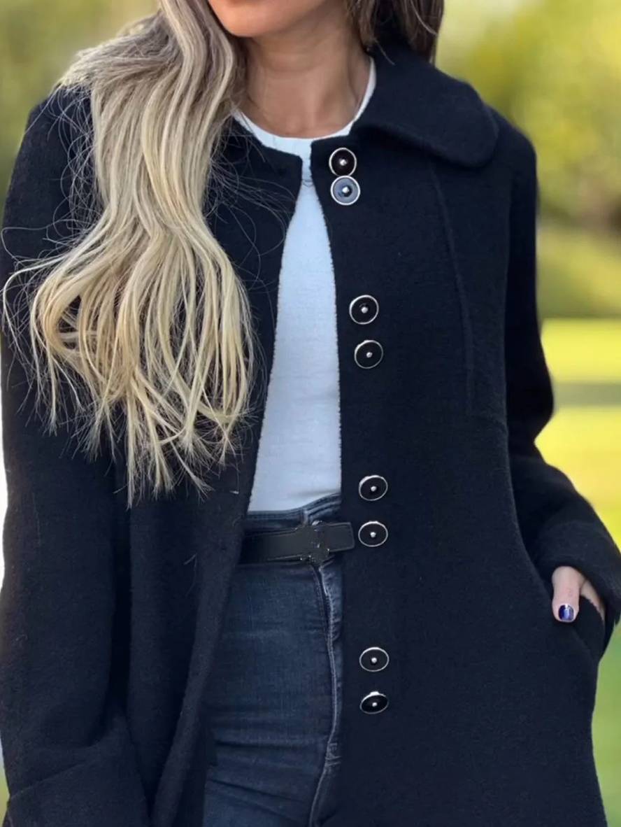 Colete Longo Charlotte para Mulher – Camisola Elegante, Quente e Confortável para Todas as Ocasiões