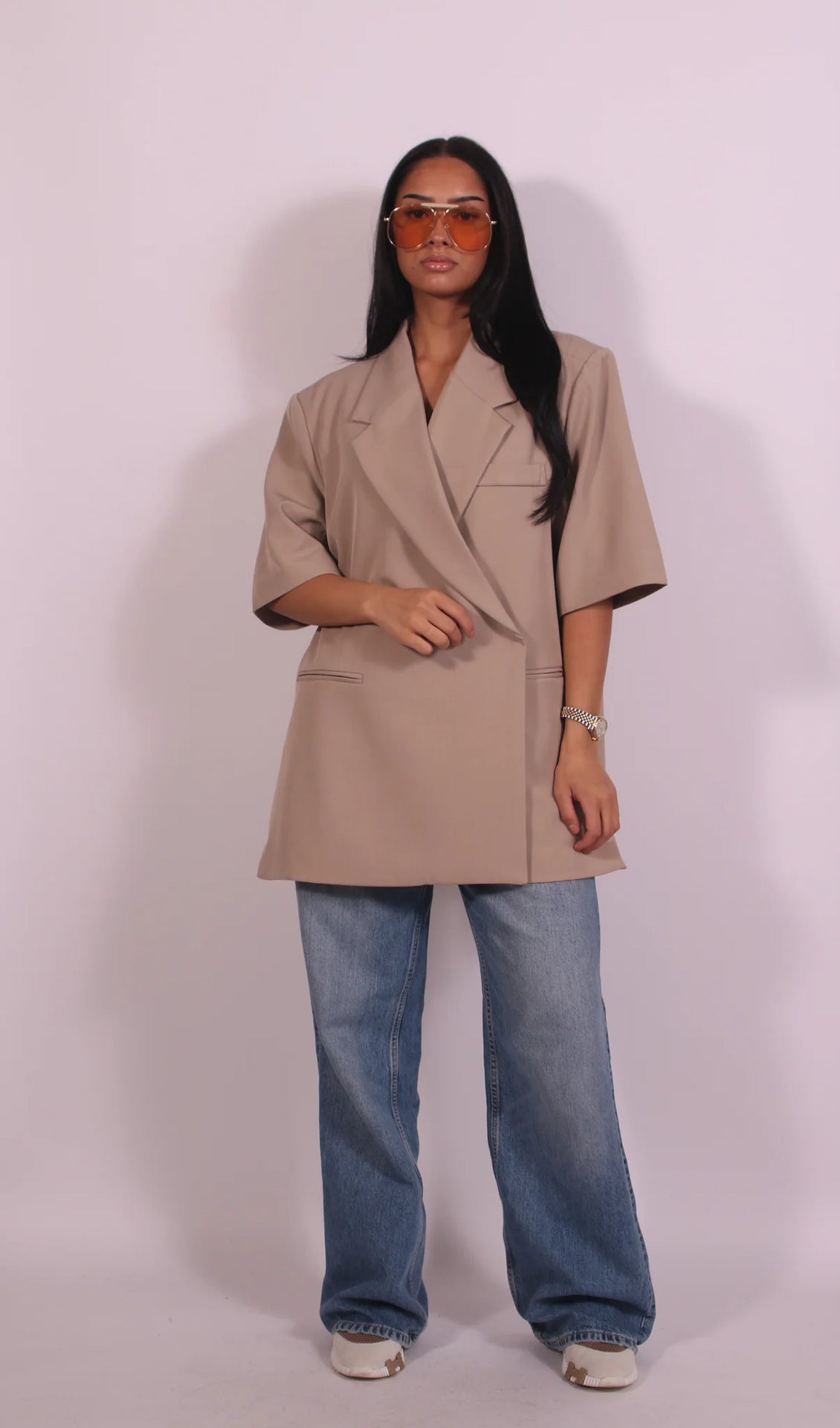 Blazer da donna Brielle – Giacca casual in poliestere dalla vestibilità comoda con colletto elegante