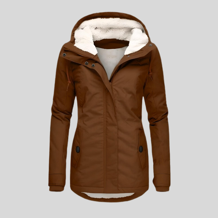 Celine Parka Longue d’Hiver Femme – Manteau Imperméable et Chaud avec Doublure en Fausse Fourrure & Coupe Ajustable