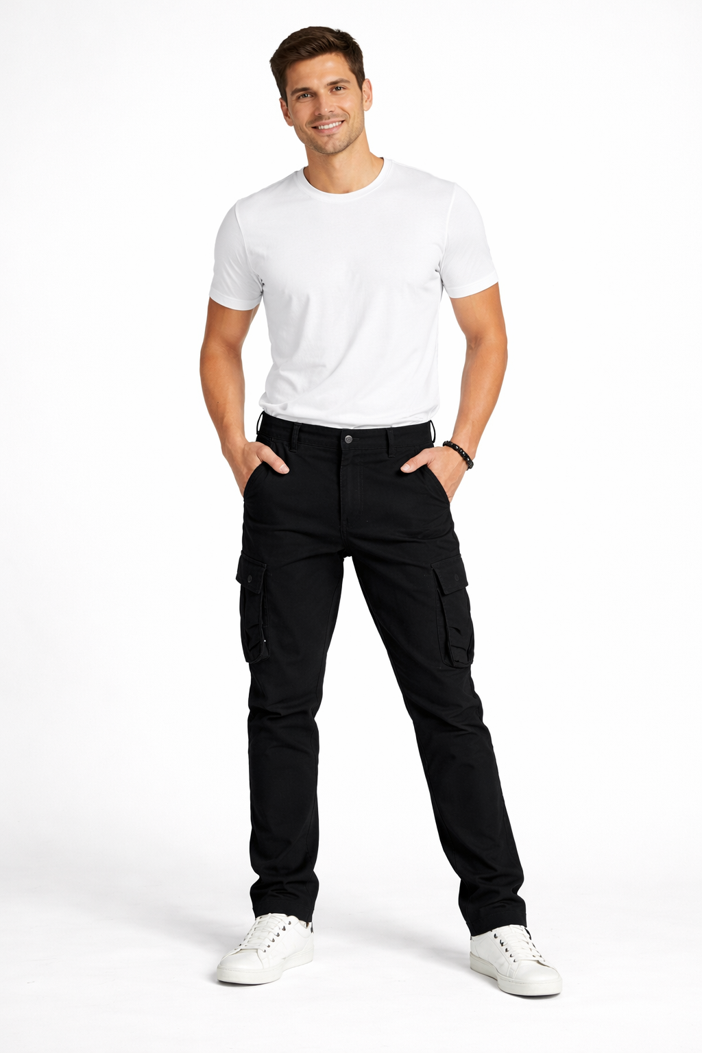 Mane Pantalon Cargo Homme Coupe Droite – Coton Respirant, Poches Utilitaires & Style Workwear