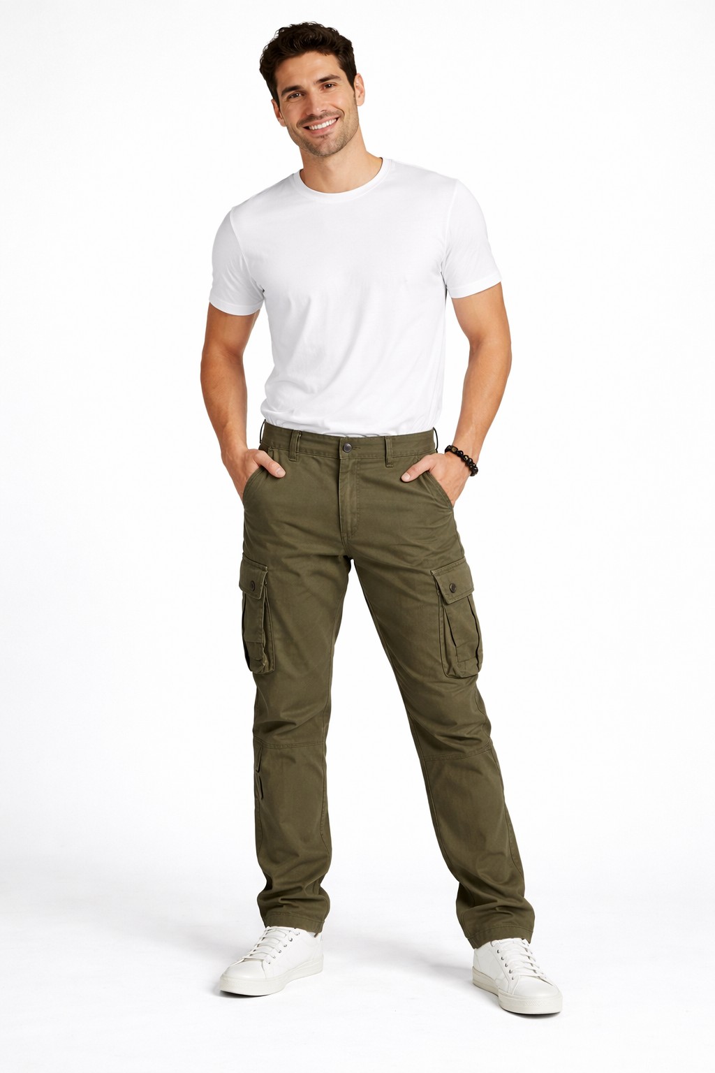 Mane Pantalon Cargo Homme Coupe Droite – Coton Respirant, Poches Utilitaires & Style Workwear