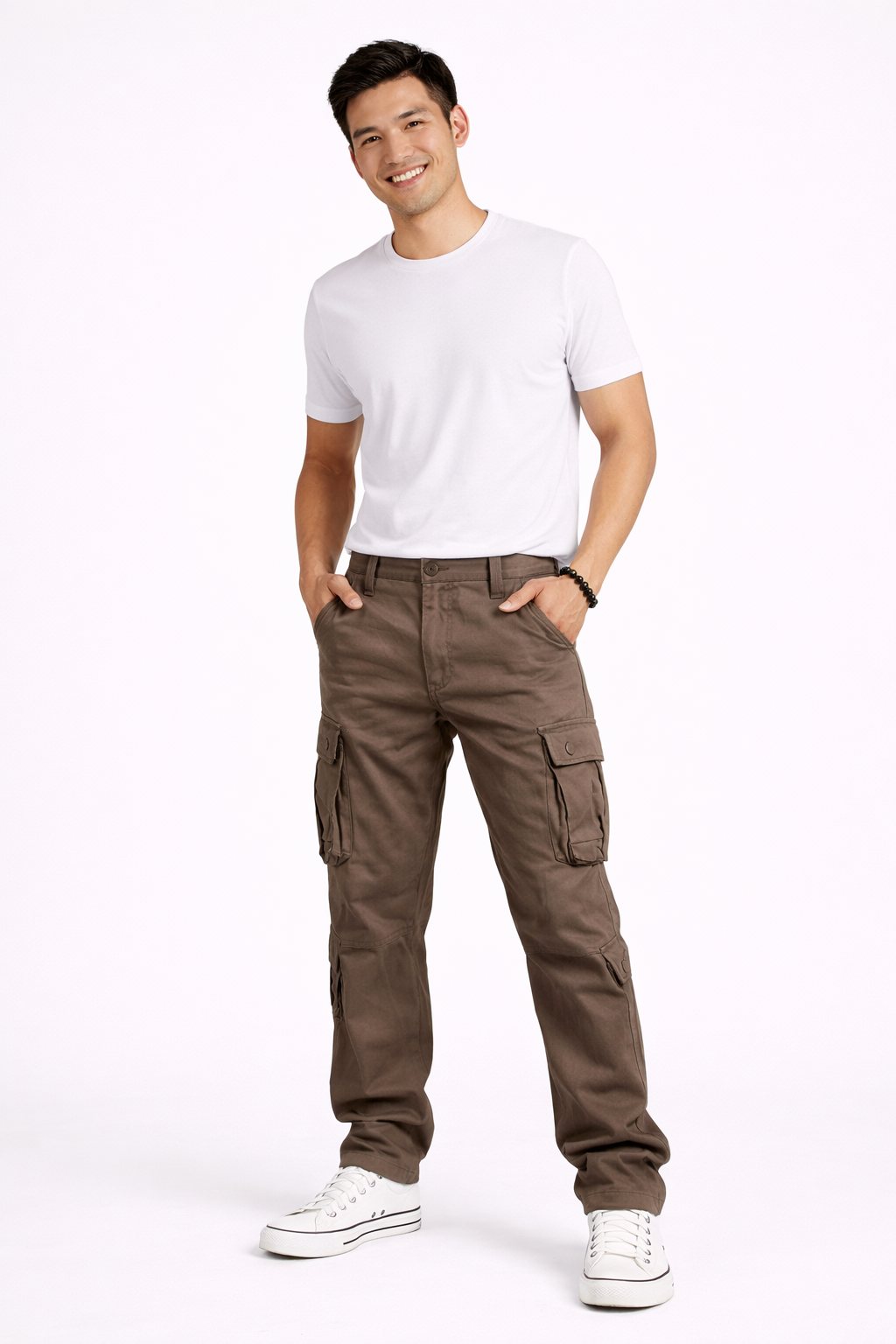 Mane Pantalon Cargo Homme Coupe Droite – Coton Respirant, Poches Utilitaires & Style Workwear