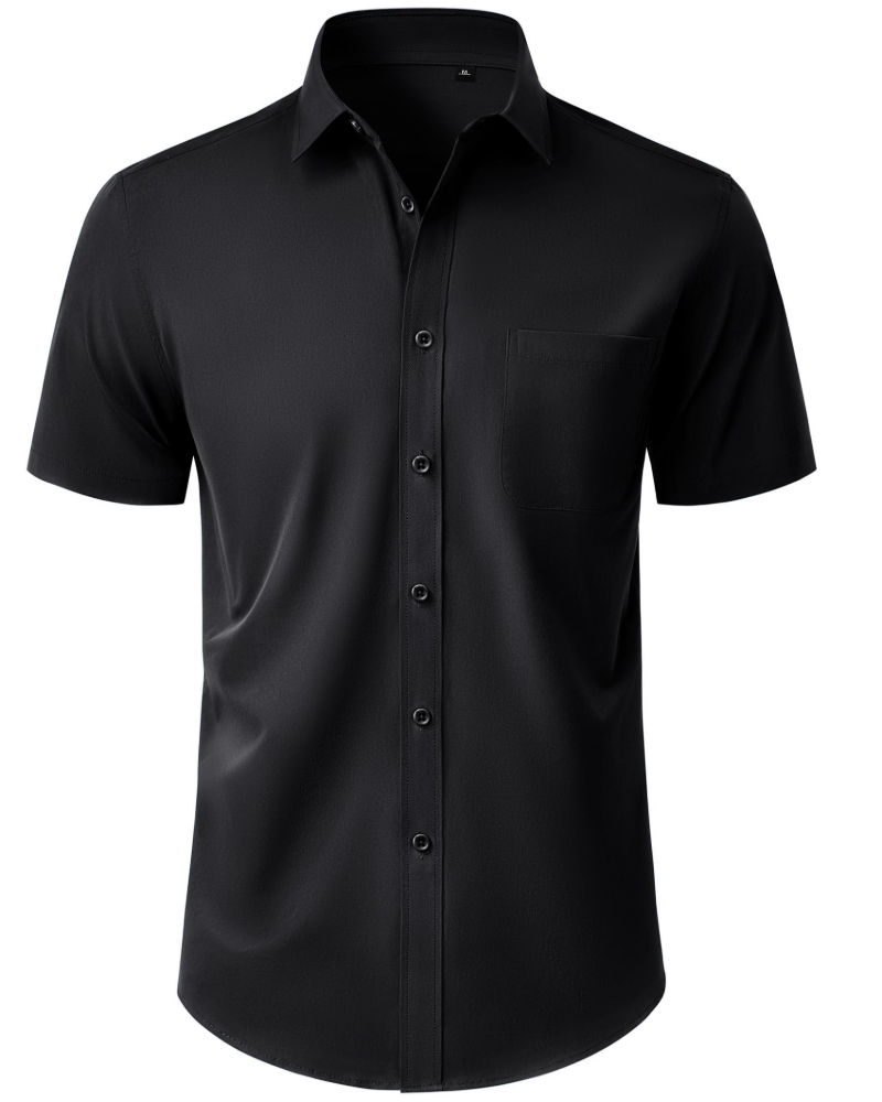 Thomas Skjorte Herre – Kortermet Skjorte Uten Stryk, Regular Fit & Lomme