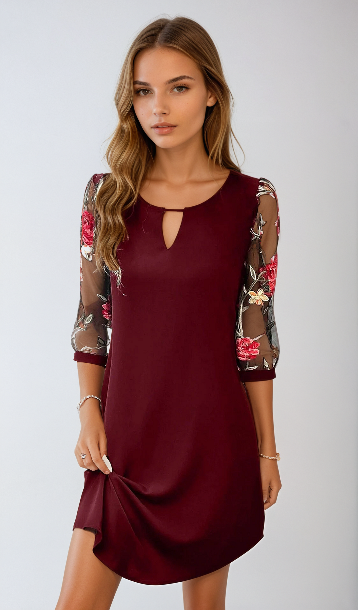 Katherine Robe de Soirée Femme – Robe Longue Aérienne avec Coupe Cintrée & Tissu Haut de Gamme