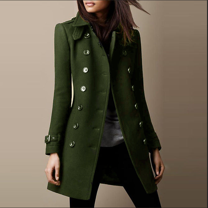 Lucille Manteau Femme – Eleganter langer Wollmantel Prestige im zeitlosen Stil