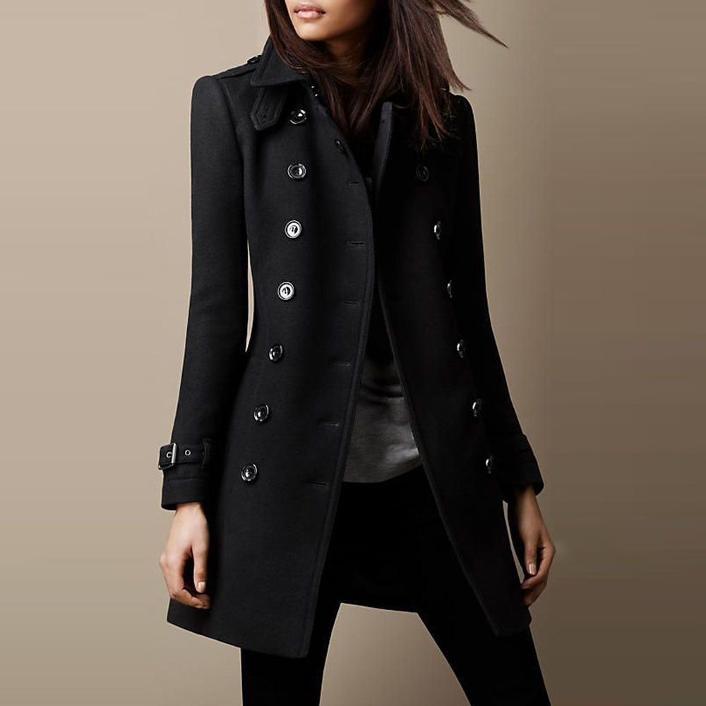 Lucille Manteau Femme – Eleganter langer Wollmantel Prestige im zeitlosen Stil