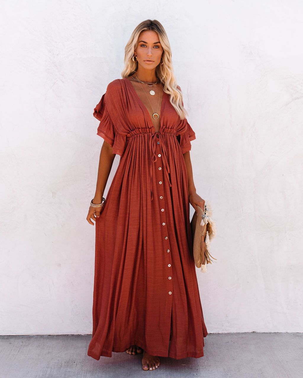 Sommerlanges Kleid für Damen Adalise – Leichtes und fließendes Design für warme, elegante und bequeme Tage