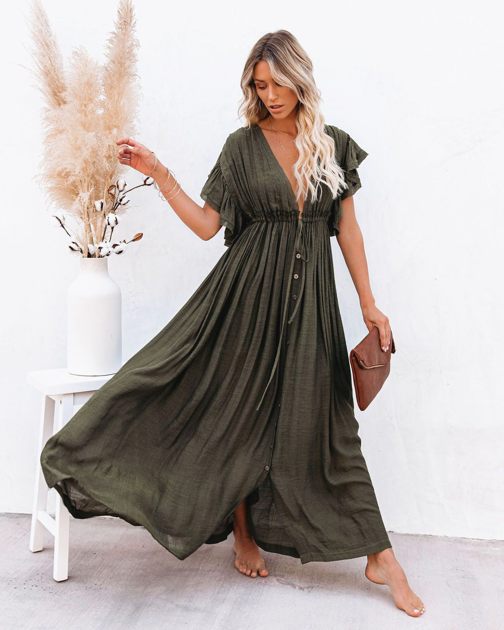 Robe Longue d'Été Femme Adalise – Design Léger et Fluide pour des Journées Chaleureuses Élégantes et Confortables