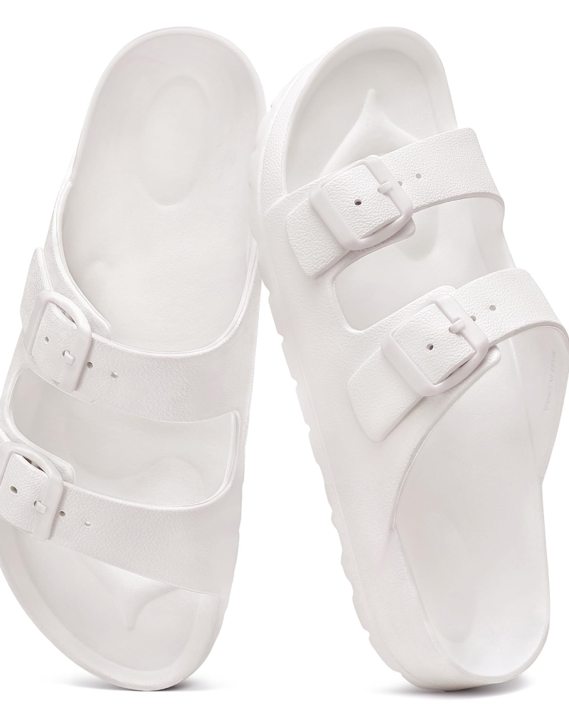 Olyra Sandalias Mujer – Sandalias Confort EVA con Doble Hebilla Ajustable y Soporte de Arco
