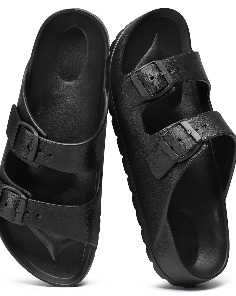 Olyra Sandalias Mujer – Sandalias Confort EVA con Doble Hebilla Ajustable y Soporte de Arco