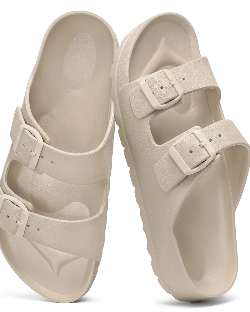 Olyra Sandalias Mujer – Sandalias Confort EVA con Doble Hebilla Ajustable y Soporte de Arco