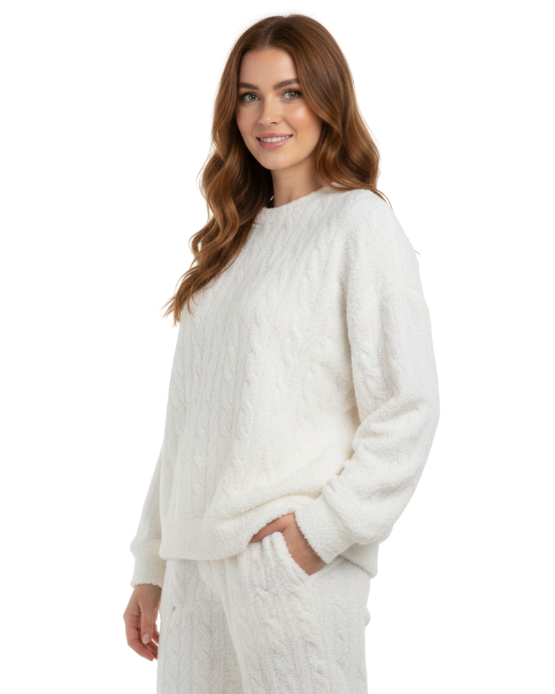 Pijama Unisex Jheyda WinterSoft din Fleece Coral – Set Cald și Moale pentru Iarnă și Relaxare