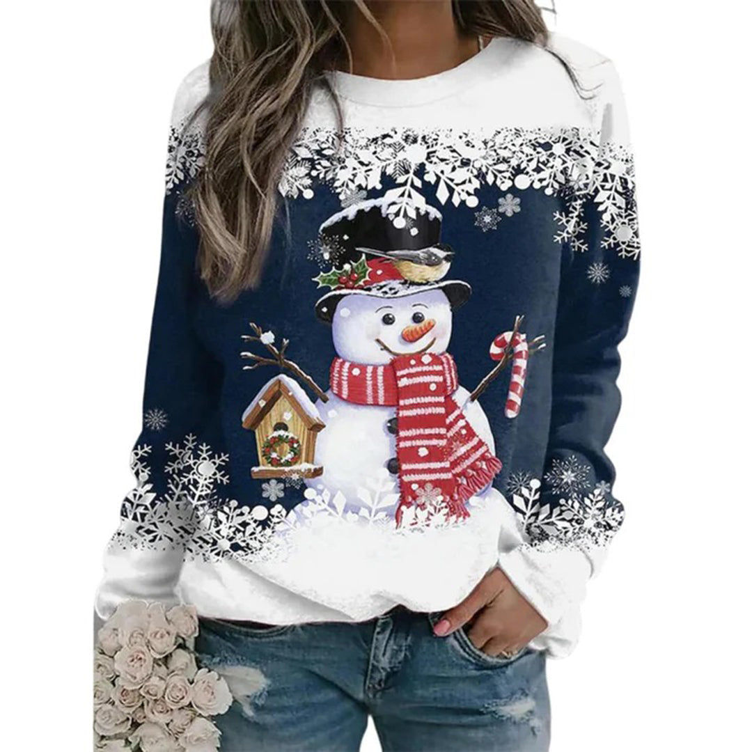 Zariah Pull Femme Noël – Confortabil & Festiv cu Model Elegant de Om de Zăpadă