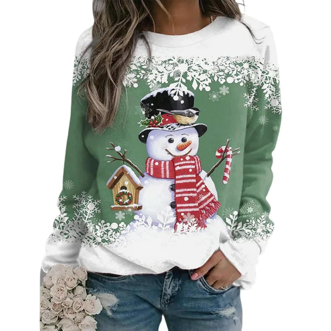 Zariah Pull Femme Noël – Confortabil & Festiv cu Model Elegant de Om de Zăpadă