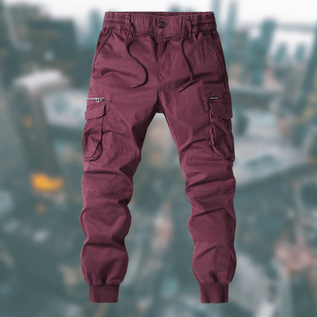 Troy Pantalon Cargo Homme – Komfortabel afslappet med flere lommer & justerbar talje
