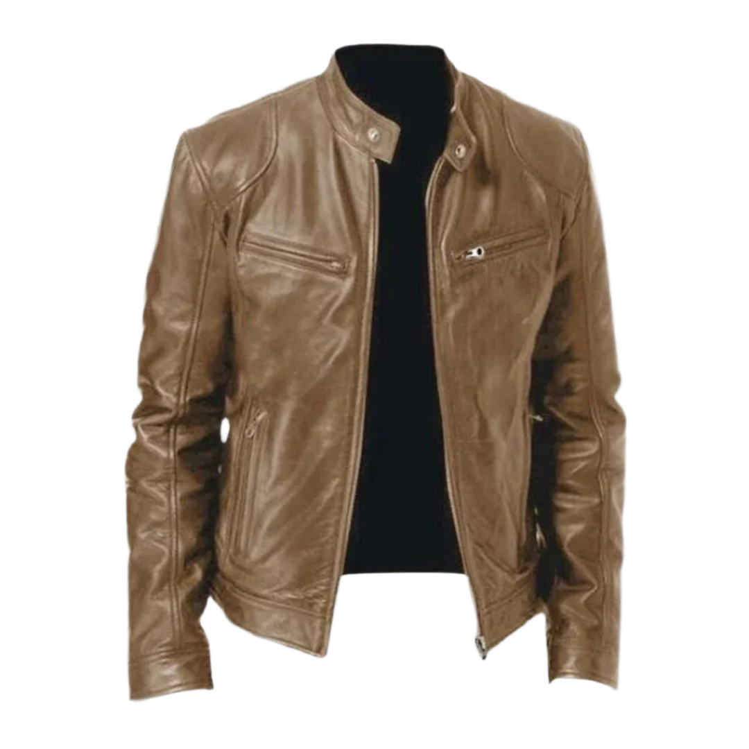 David Homme Veste en Cuir – Blouson Élégant & Durable au Style Moderne et Confortable