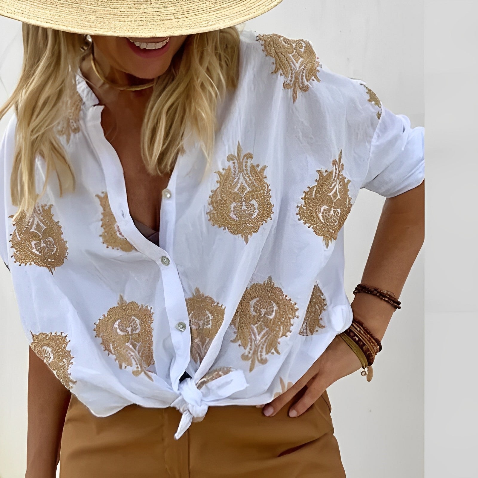 Blusa Bohemia Mujer Agnes – Top Estival Ligero con Corte Desenfadado y Estilo Femenino Boho