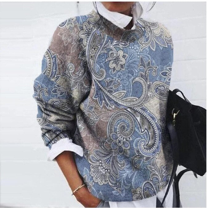 Nevaeh Pull Femme – Motifs Floraux, Maille Douce & Style Coloré Confortable