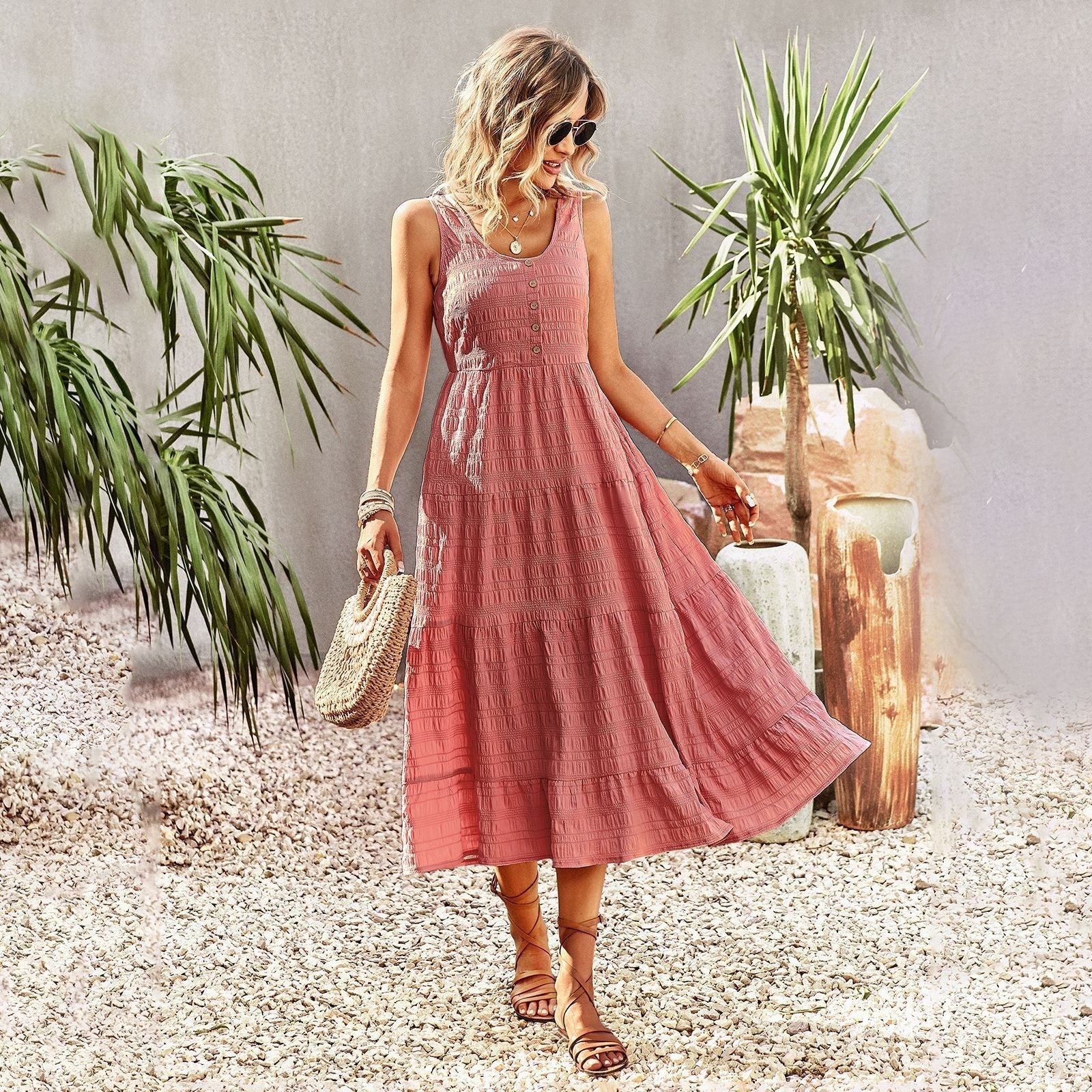 Robe Bohème d’Été Femme Isla – Robe Longue Ample avec Détails Faits Main & Look Féminin