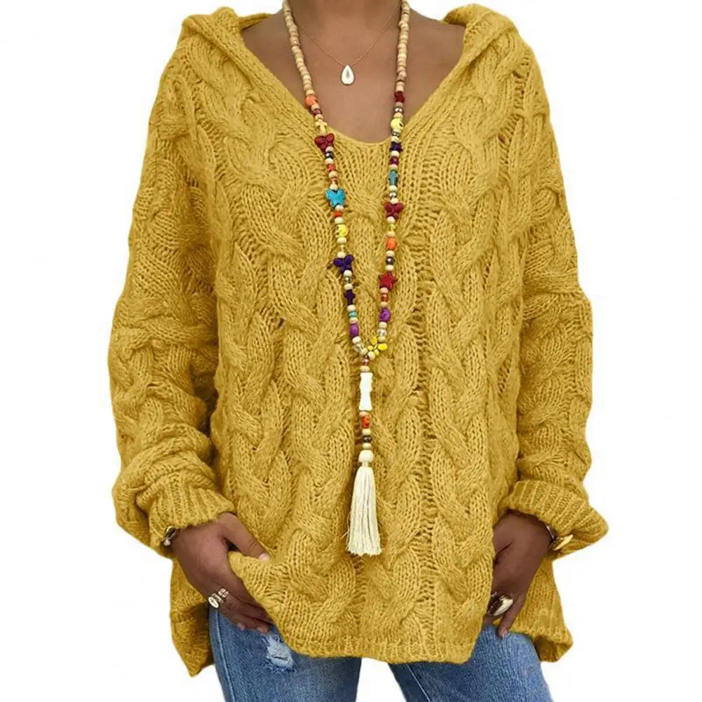 Liana Pullover in Twisted Knit for Women – Soft and Oversized Knit Top with Elegant Textured Pattern
