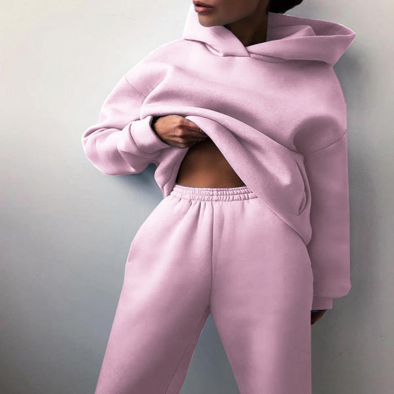 Delaney Joggedress Oversize Dame – Avslappet og Moderne Komfortabelt Sett med Topp og Bukse