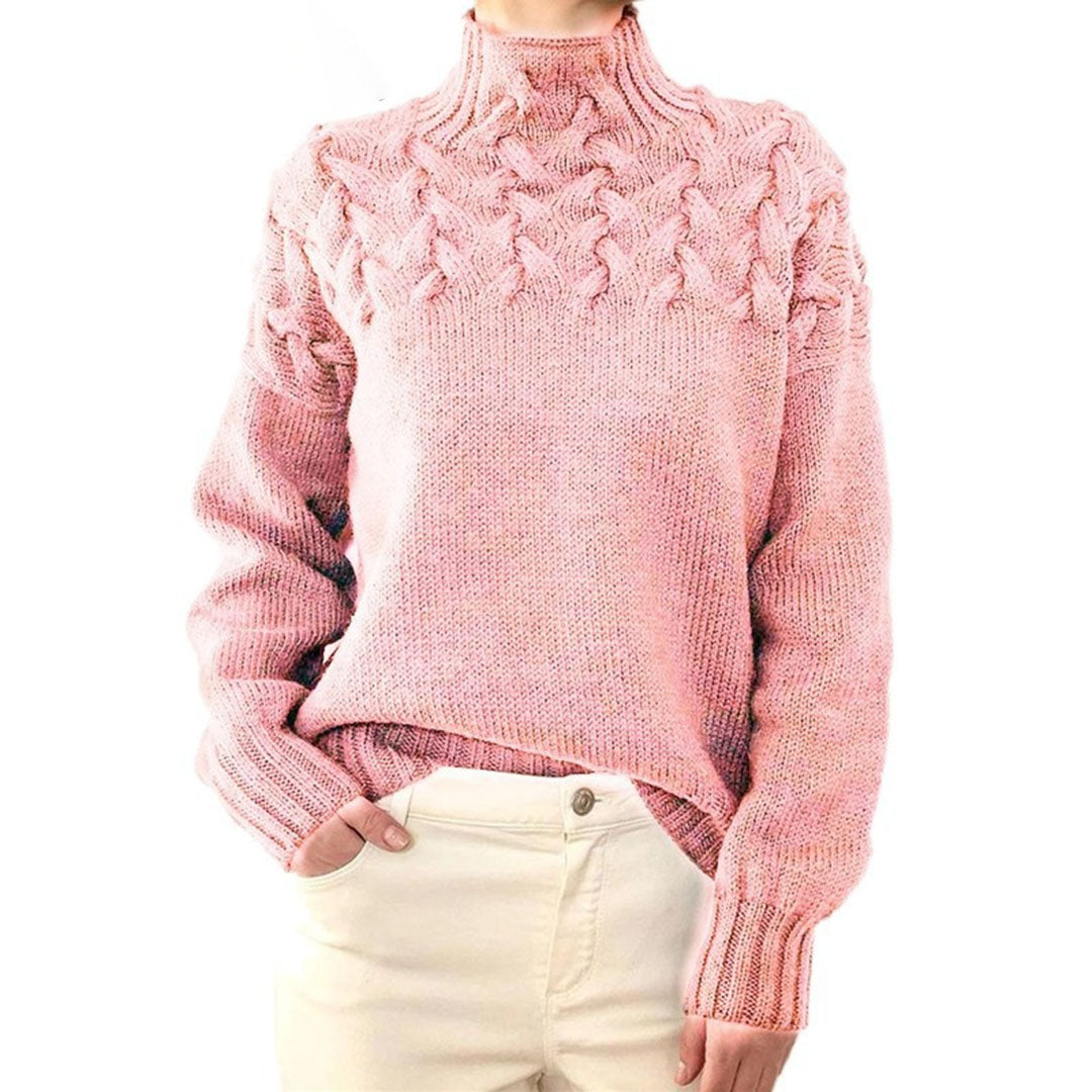 Sweter damski Mikayla – ciepły i elegancki dzianinowy golf na zimę