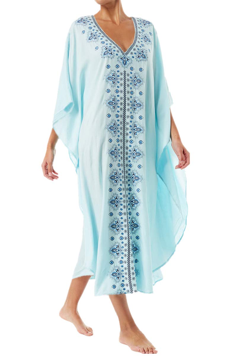 Eugenia Kimono Női – Hosszú, Bő Tengerparti Ruha, V-nyakú és Bő Ujjú Nyári Felsőruházat