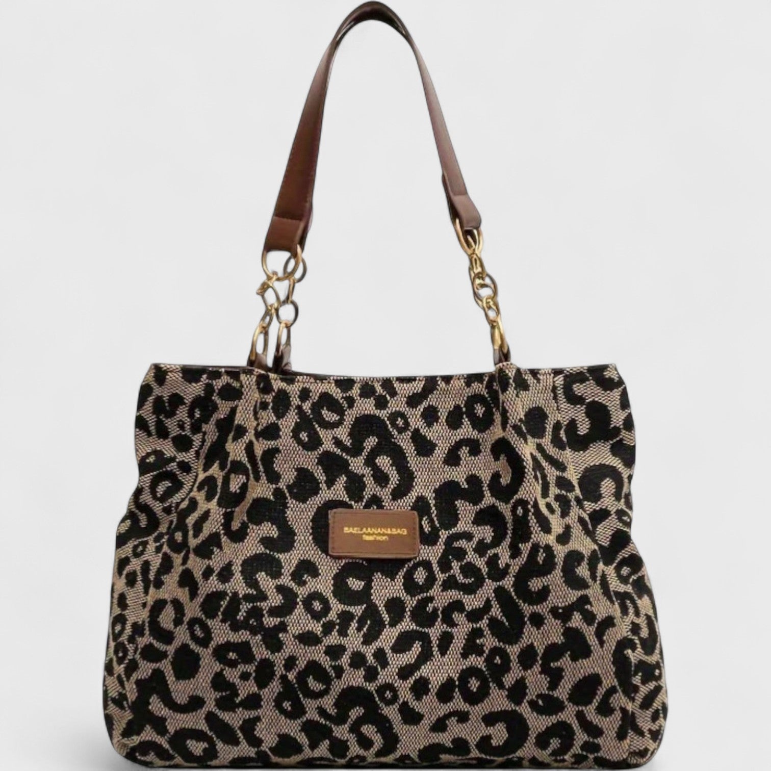 Kailany Sac Shopping Femme en Toile – Grand Format Léopard avec Anses & Bandoulière Ajustable