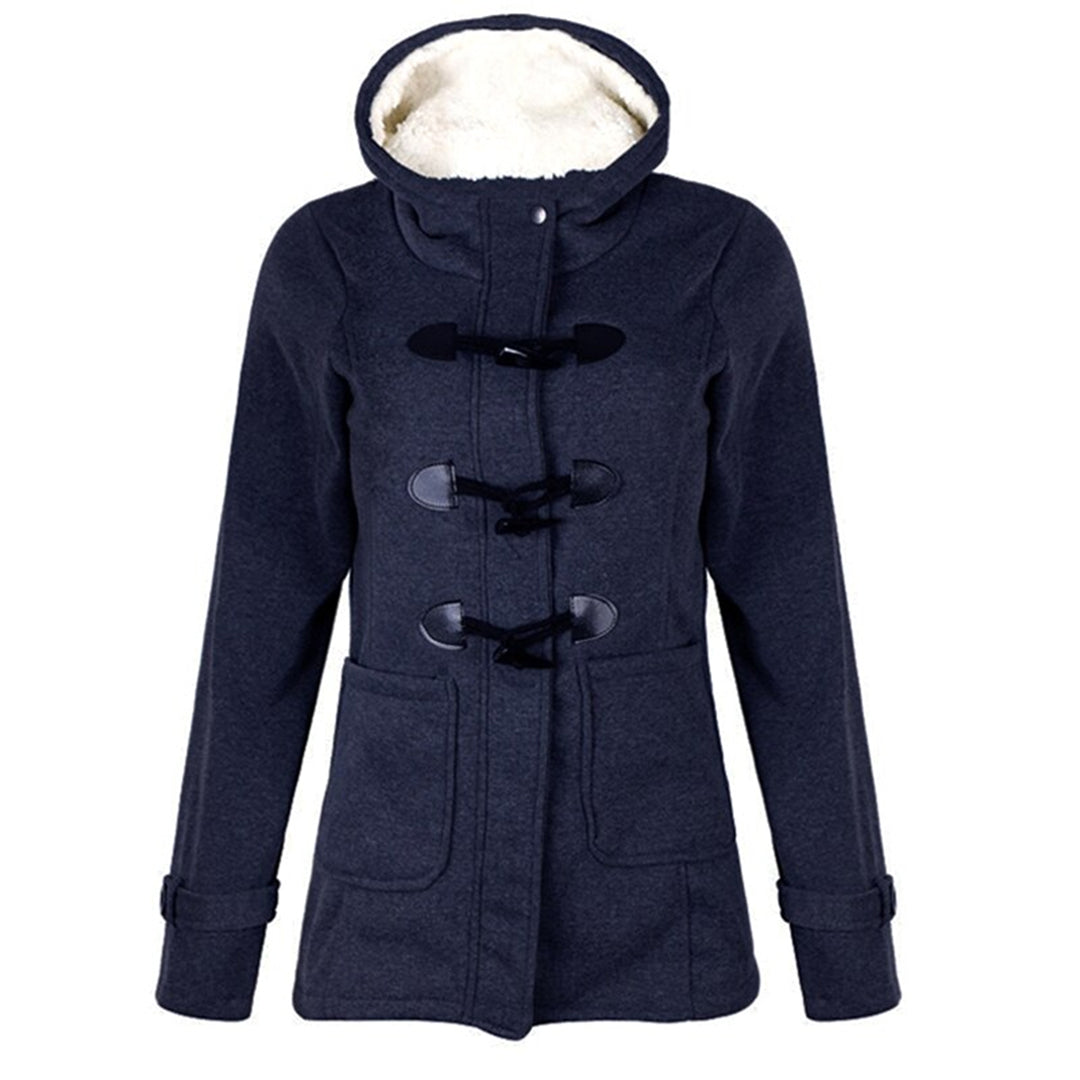 Katalina Manteau Femme Long Hiver – Élégant, Chaud avec Capuche Intégrée & Poches Pratiques