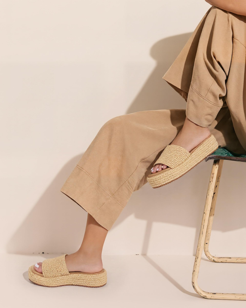 Tessa Sandales Femme – Espadrilles Compensées Plateforme Slip-On Style Bohème Été