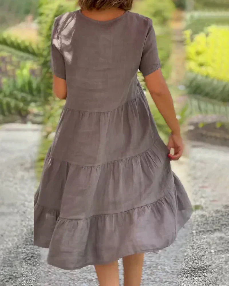 Vestido de Cocktail Feminino Desarae – Vestido Midi com Ombros Descobertos e Silhueta Elegante para Ocasiões Especiais