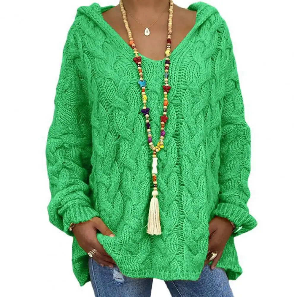 Liana Pullover in Twisted Knit for Women – Soft and Oversized Knit Top with Elegant Textured Pattern
