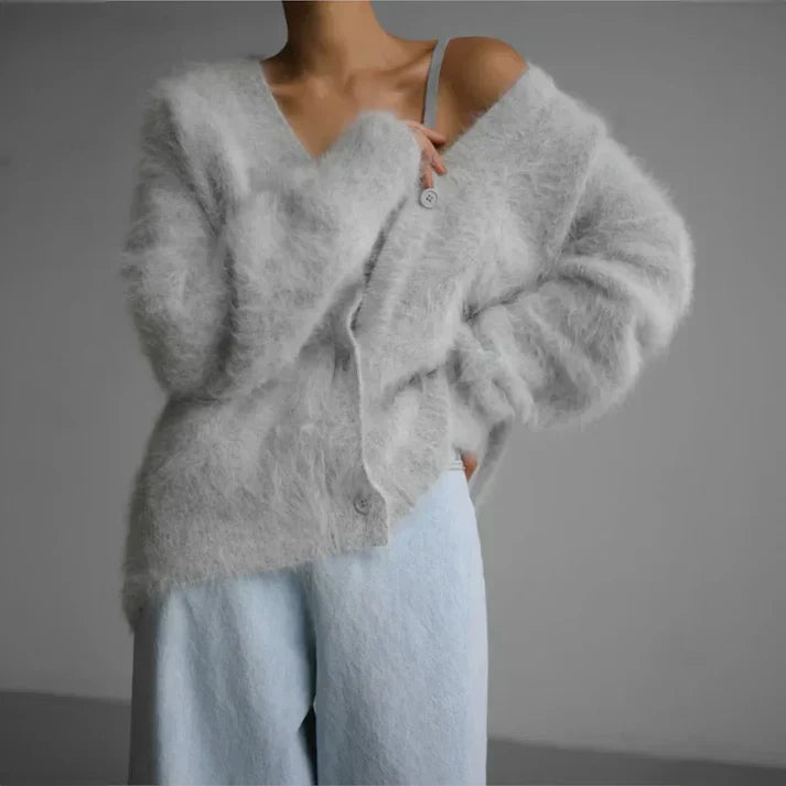 Ella Pull en Cachemire Femme – Cardigan Ample Élégant & Confort Doux Intemporel
