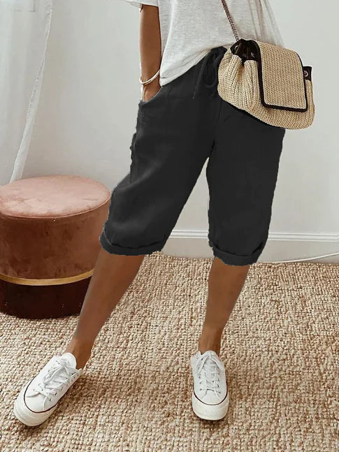 Kassandra Pantalon Femme Léger – Pantalon Fluide Taille Haute avec Coupe Aérienne et Confortable