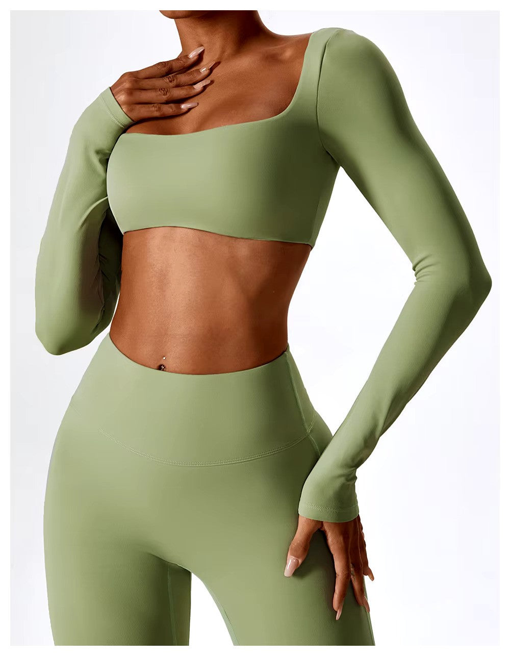 Leila női sport szett – légáteresztő jóga és fitnesz ruha bővülő leggings-szel és testhezálló felsővel