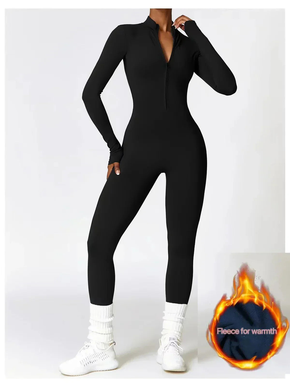 Combinaison Hiver Femme Eya – Combinaison en Polaire Chaude avec Stretch et Col Réglable