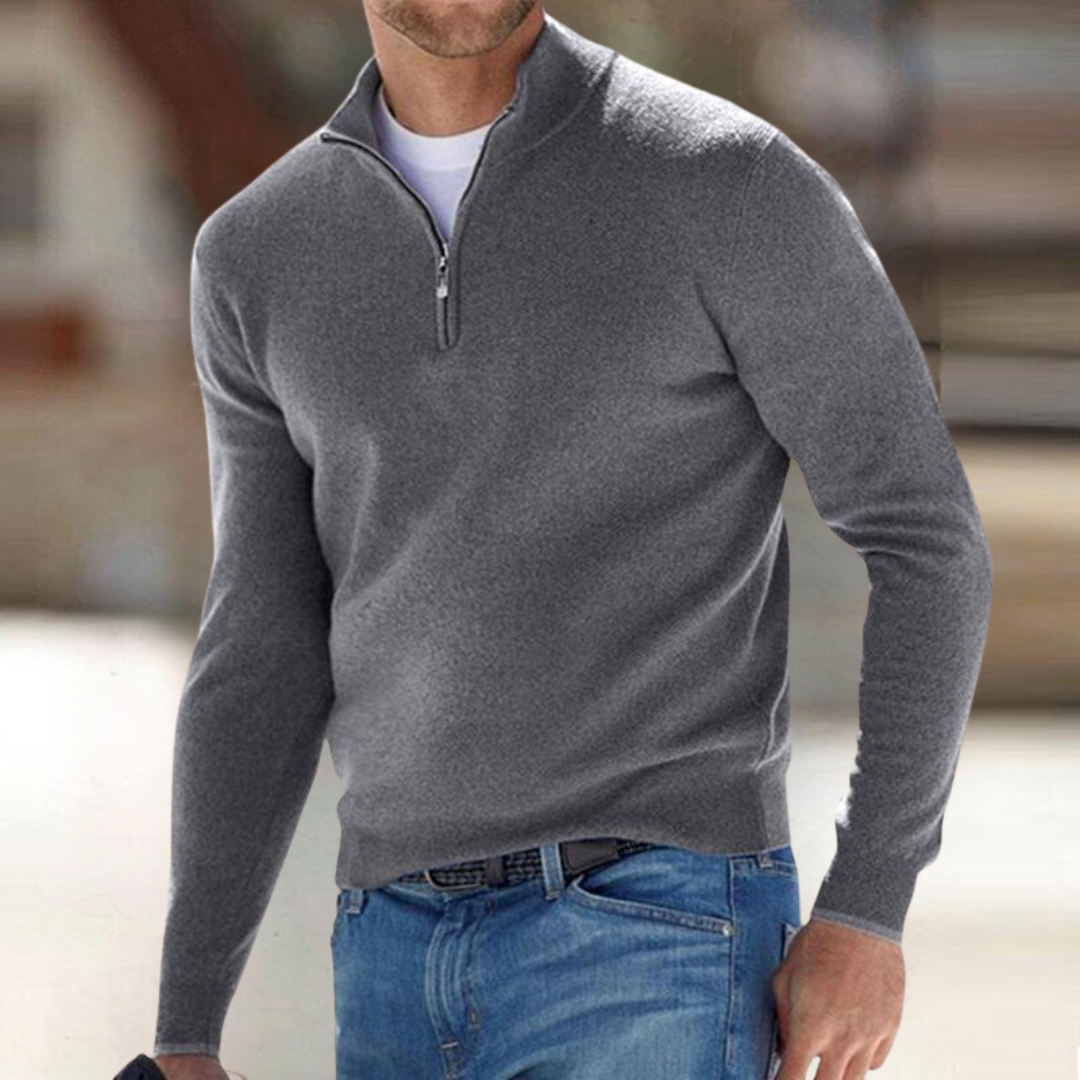 Noah Pull Homme Col Zippé – Estilo Moderno, Confort Respirante y Duradero en Algodón Poliéster